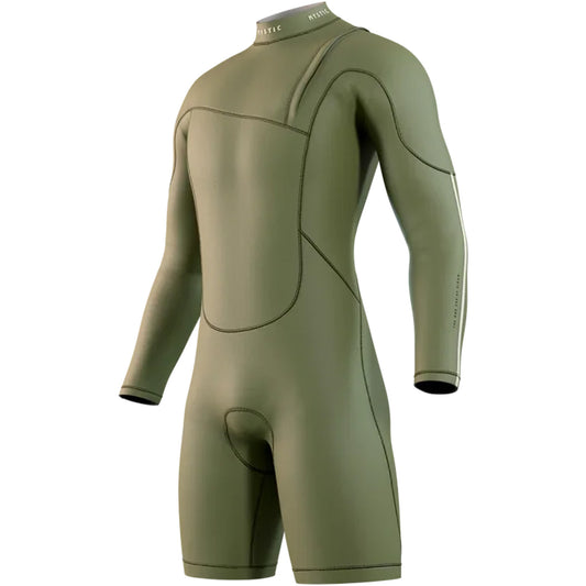  Mystic The One 3/2 Front-Zip Longarm Shorty Wetsuit- Moss
