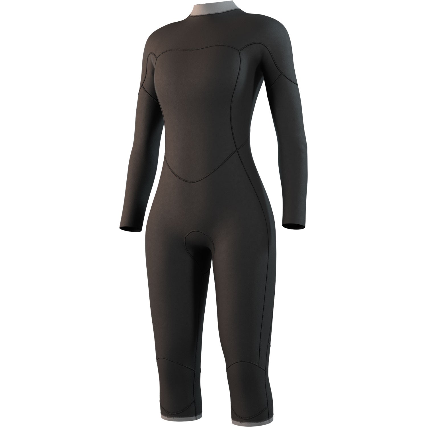  Mystic Womens Brand 3/2mm Back-Zip Short Leg Wetsuit - Black