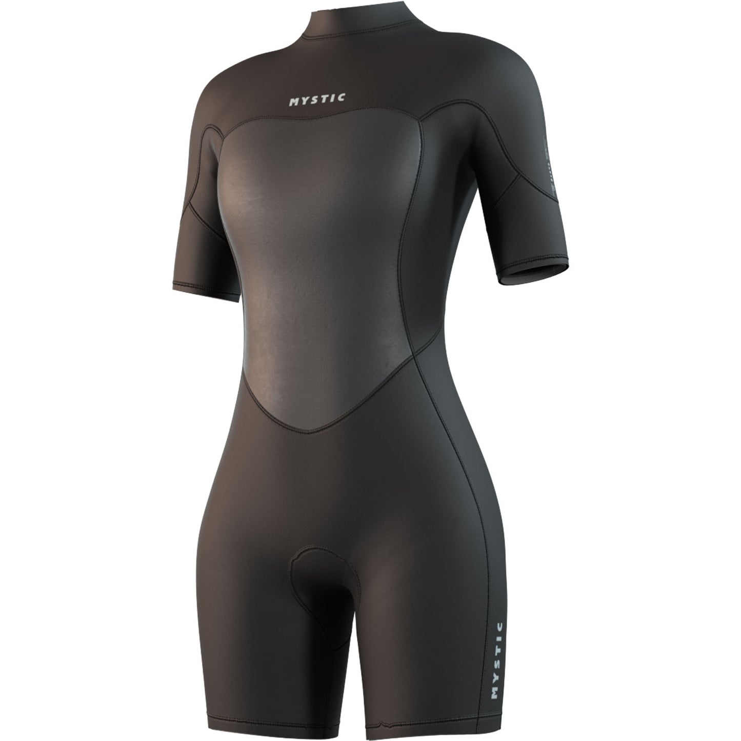  Mystic Womens Brand 3/2mm Back-Zip Shortty Wetsuit - Black