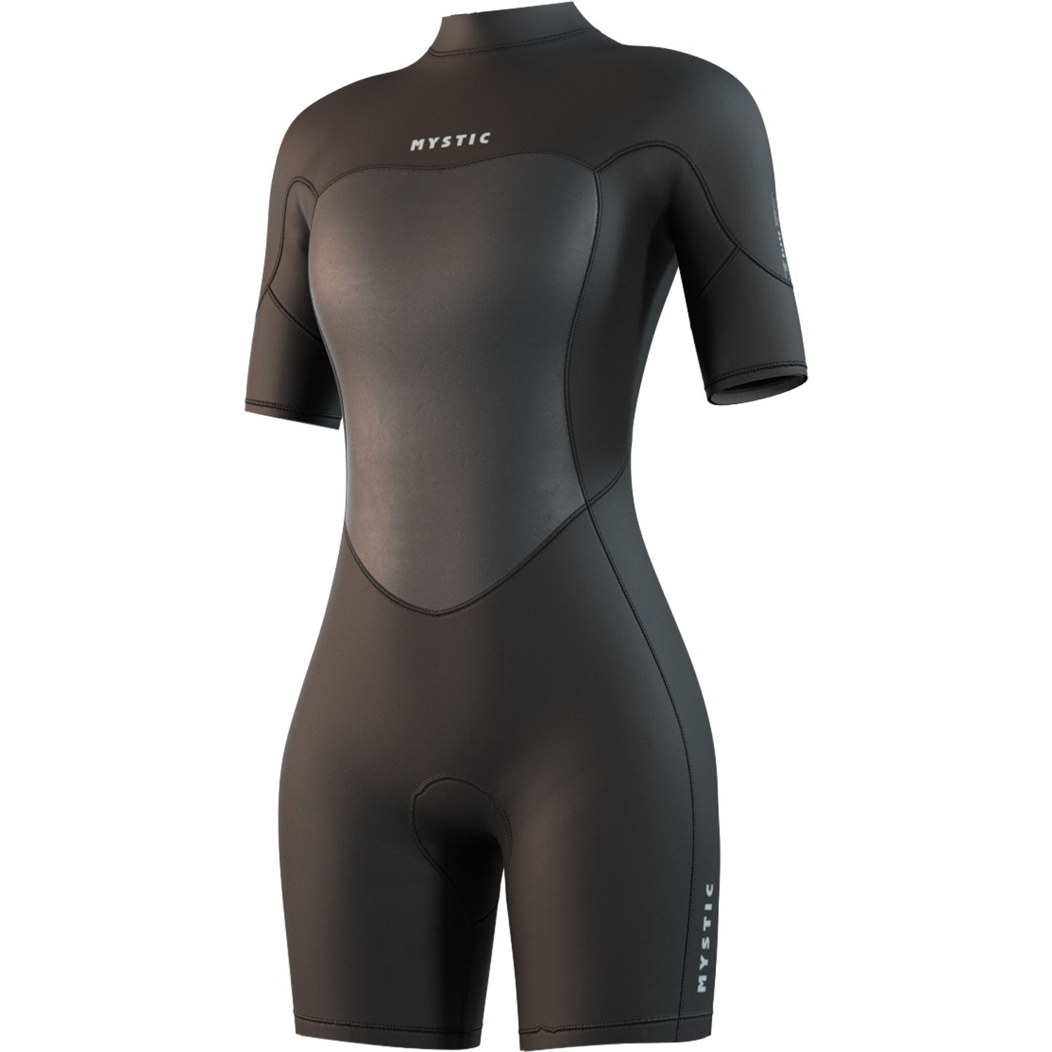  Mystic Womens Brand 3/2mm Back-Zip Shortty Wetsuit - Black