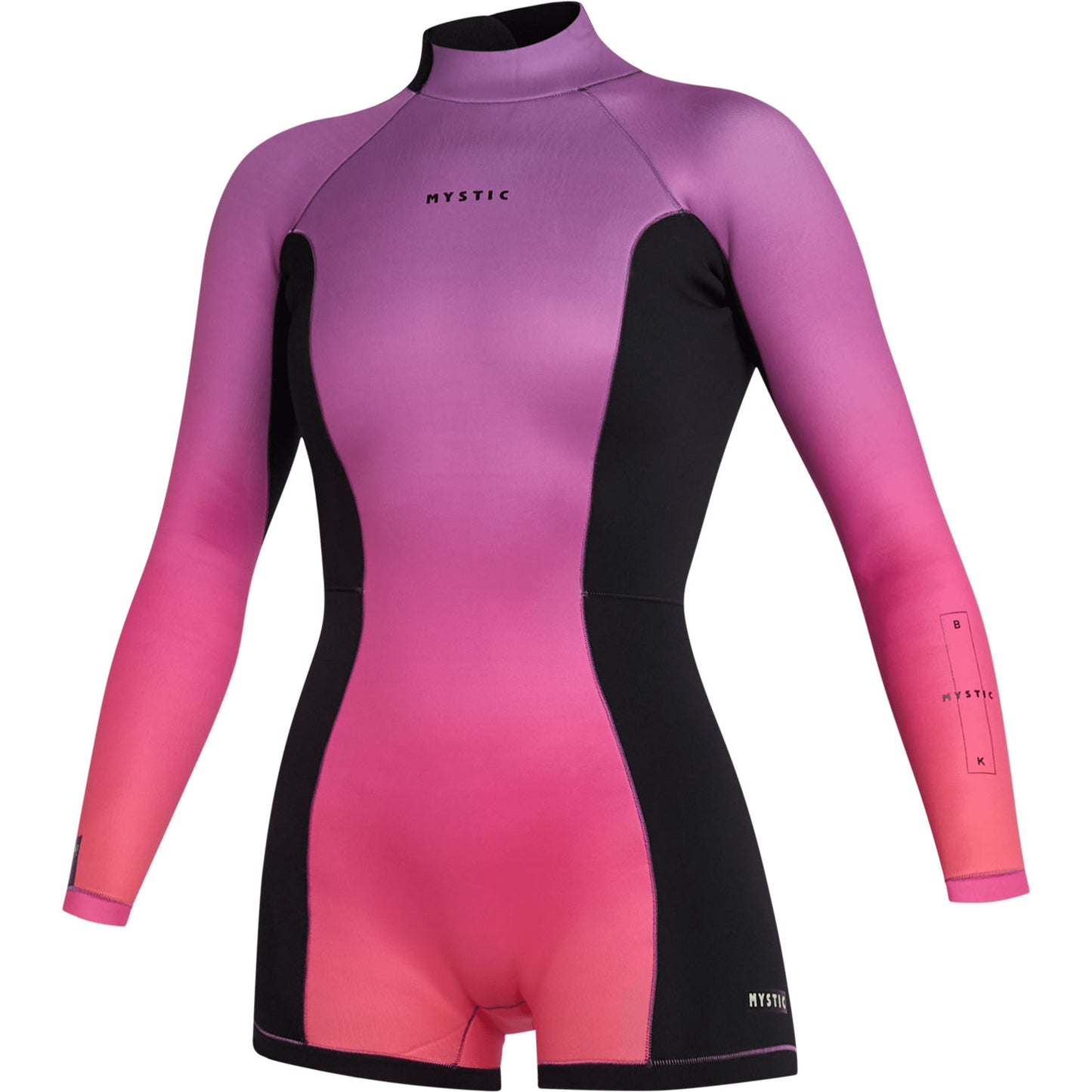  Mystic Womens Lunar BK 2/2mm Back-Zip Longarm Shorty Wetsuit - Coral 240113
