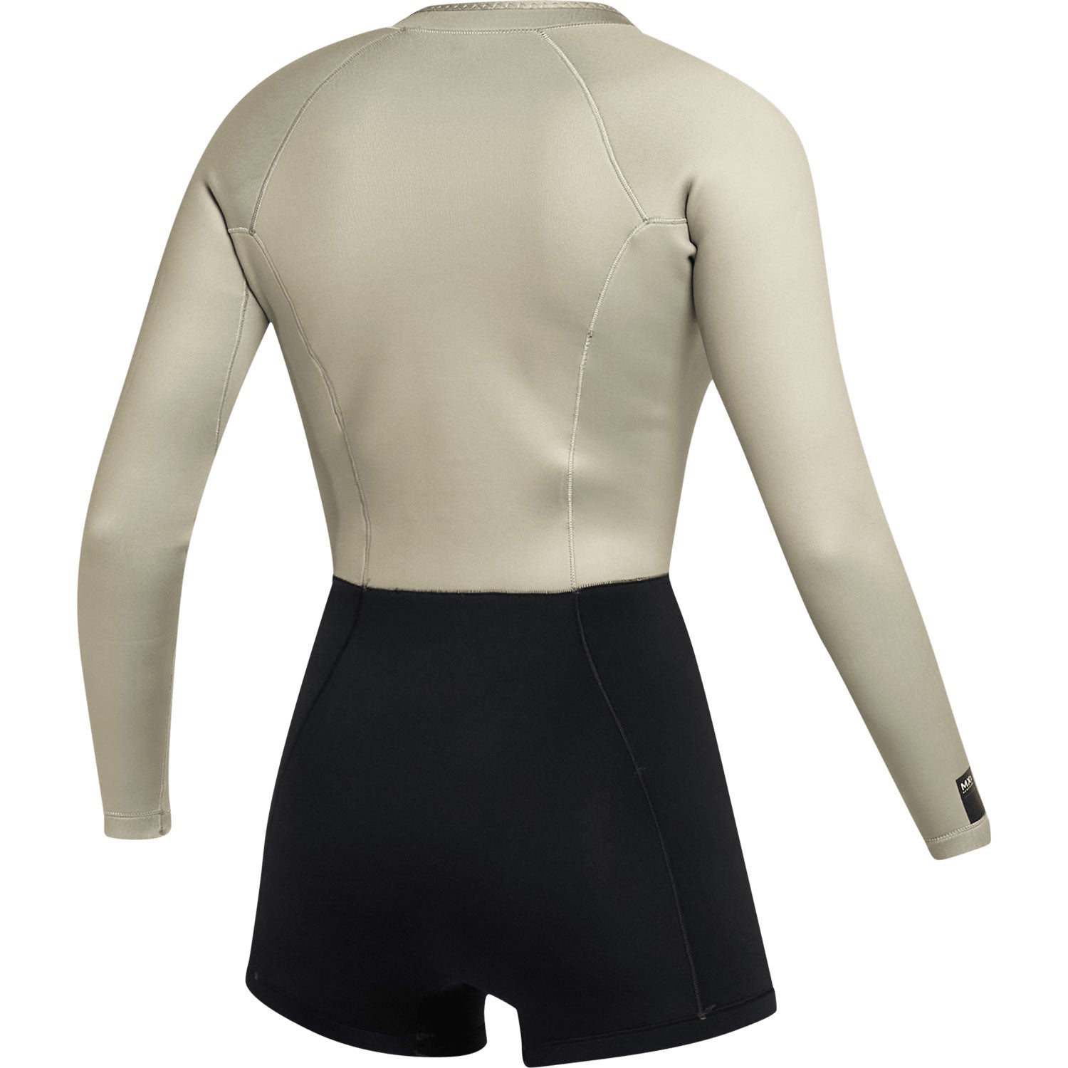  Mystic Womens Lunar 2/2mm Front-Zip Longarm Shorty Wetsuit - Dirty White