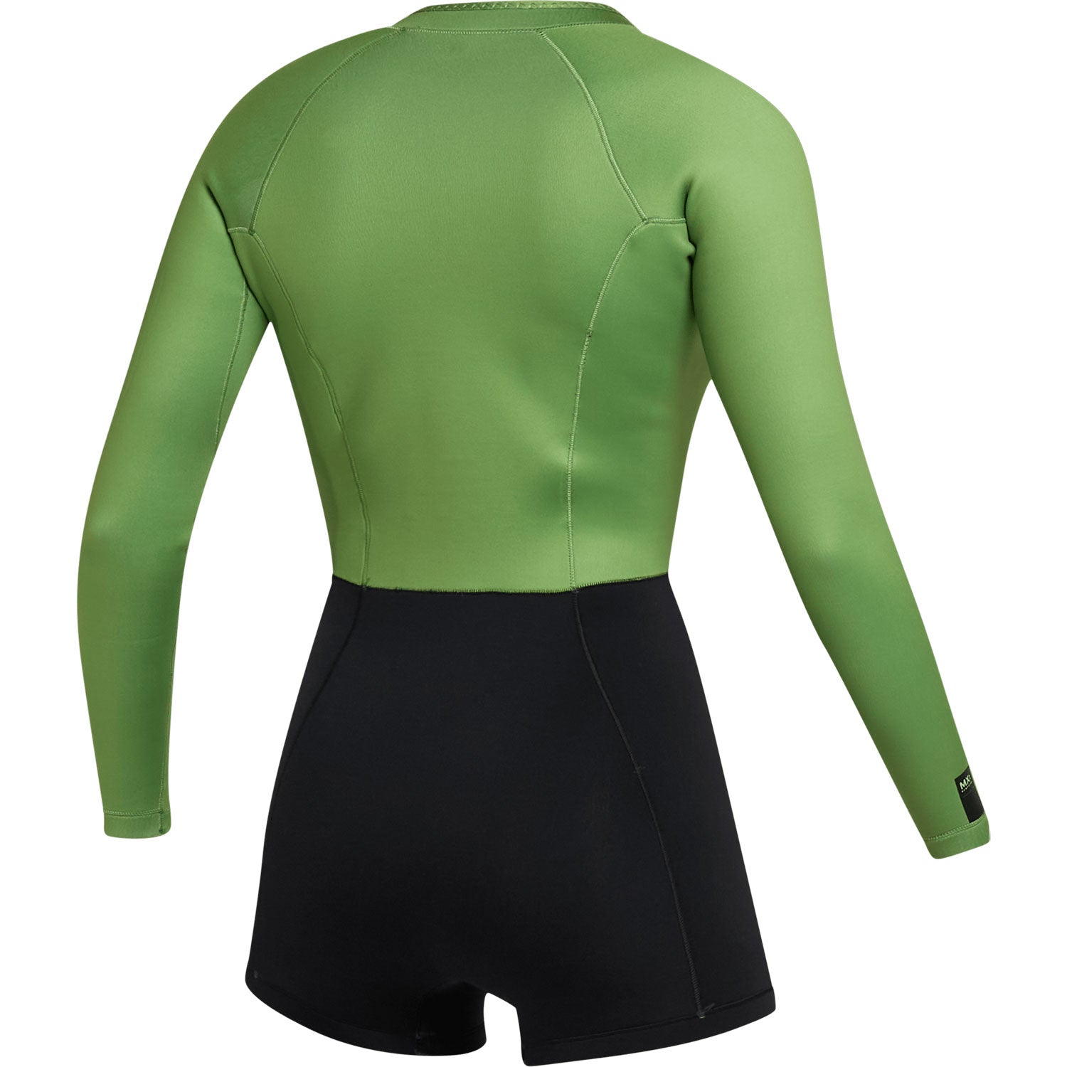  Mystic Womens Lunar 2/2mm Front-Zip Longarm Shorty Wetsuit - Soft Green
