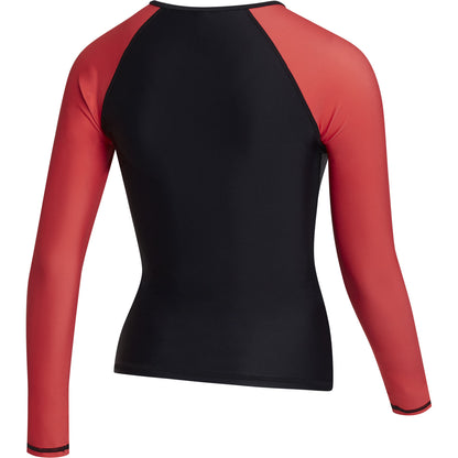  Mystic Womens Jayde Long-Sleeve Rashvest - Black/Red