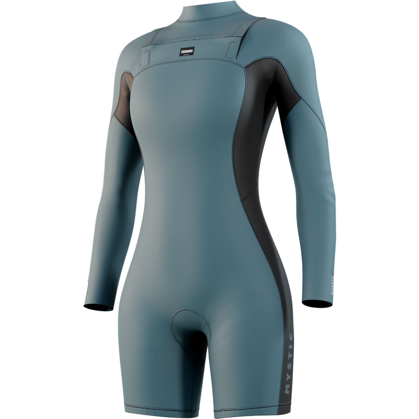  Mystic Womens HAVEN 3/2 Front-Zip Longarm Shorty Wetsuit- Teal