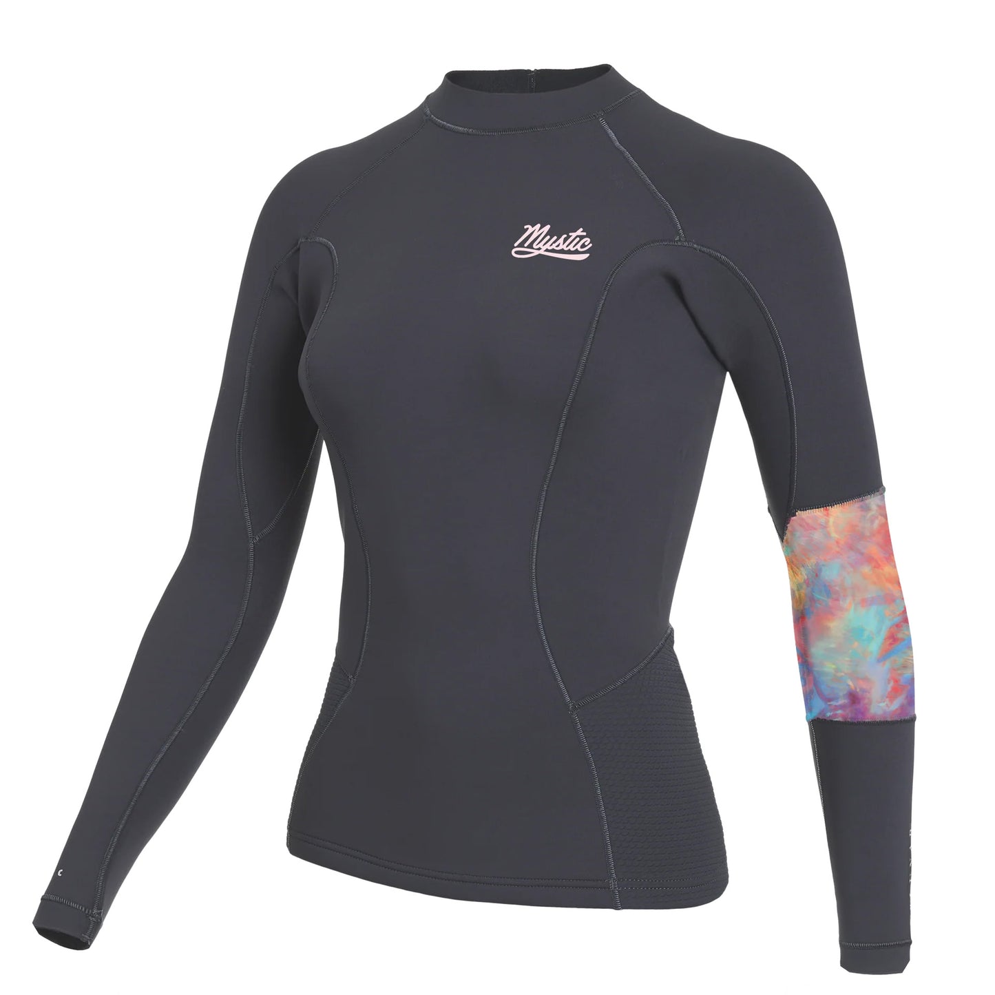  Mystic Womens Lunar 2 GBS Long Sleeve Vest Neoprene Rashvest - Dark Grey