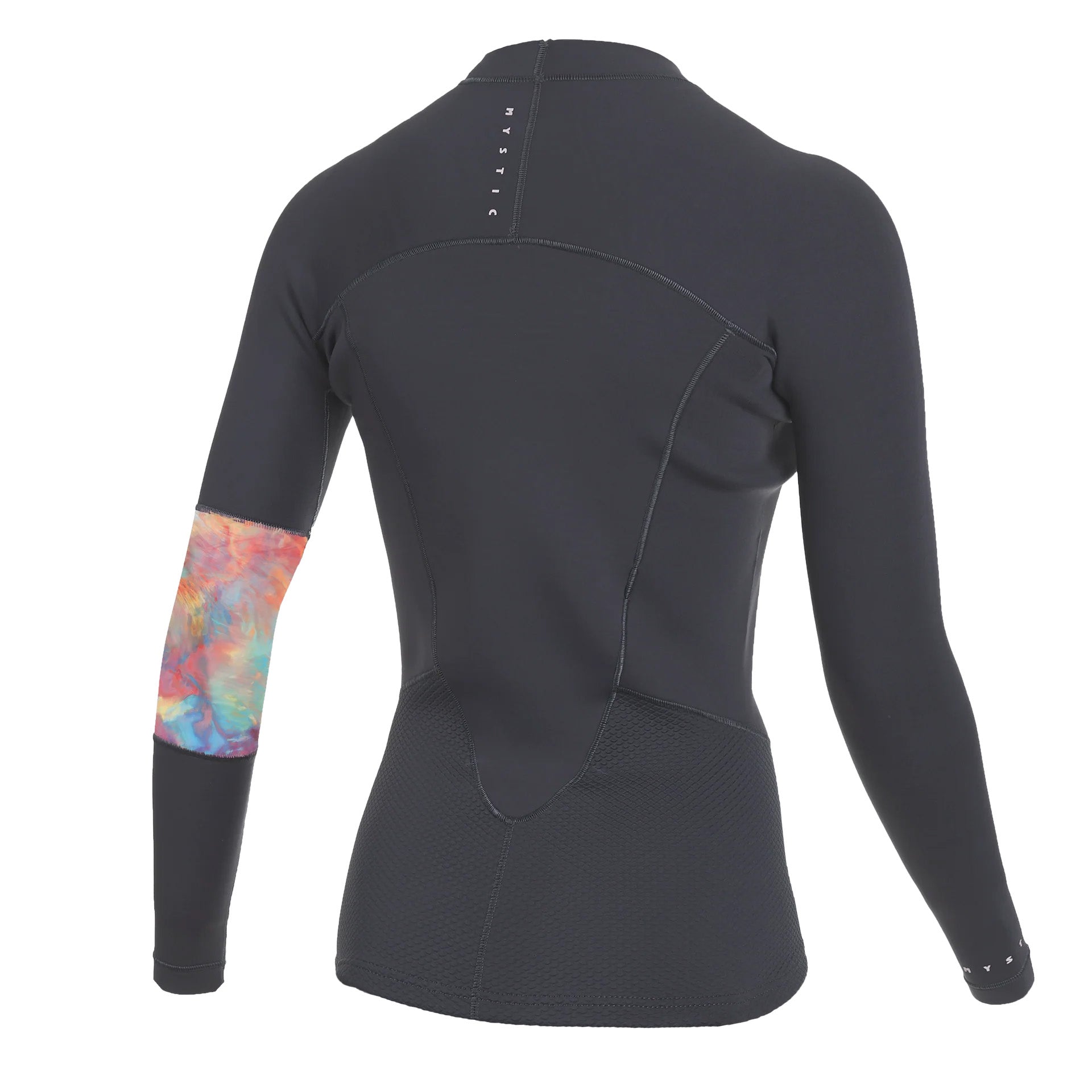  Mystic Womens Lunar 2 GBS Long Sleeve Vest Neoprene Rashvest - Dark Grey