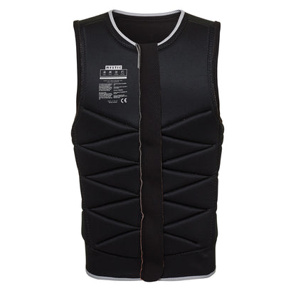  Mystic Outlaw Wake Boarding Front-Zip Impact Vest - Black