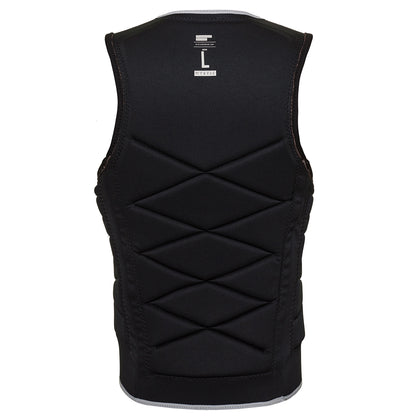  Mystic Outlaw Wake Boarding Front-Zip Impact Vest - Black