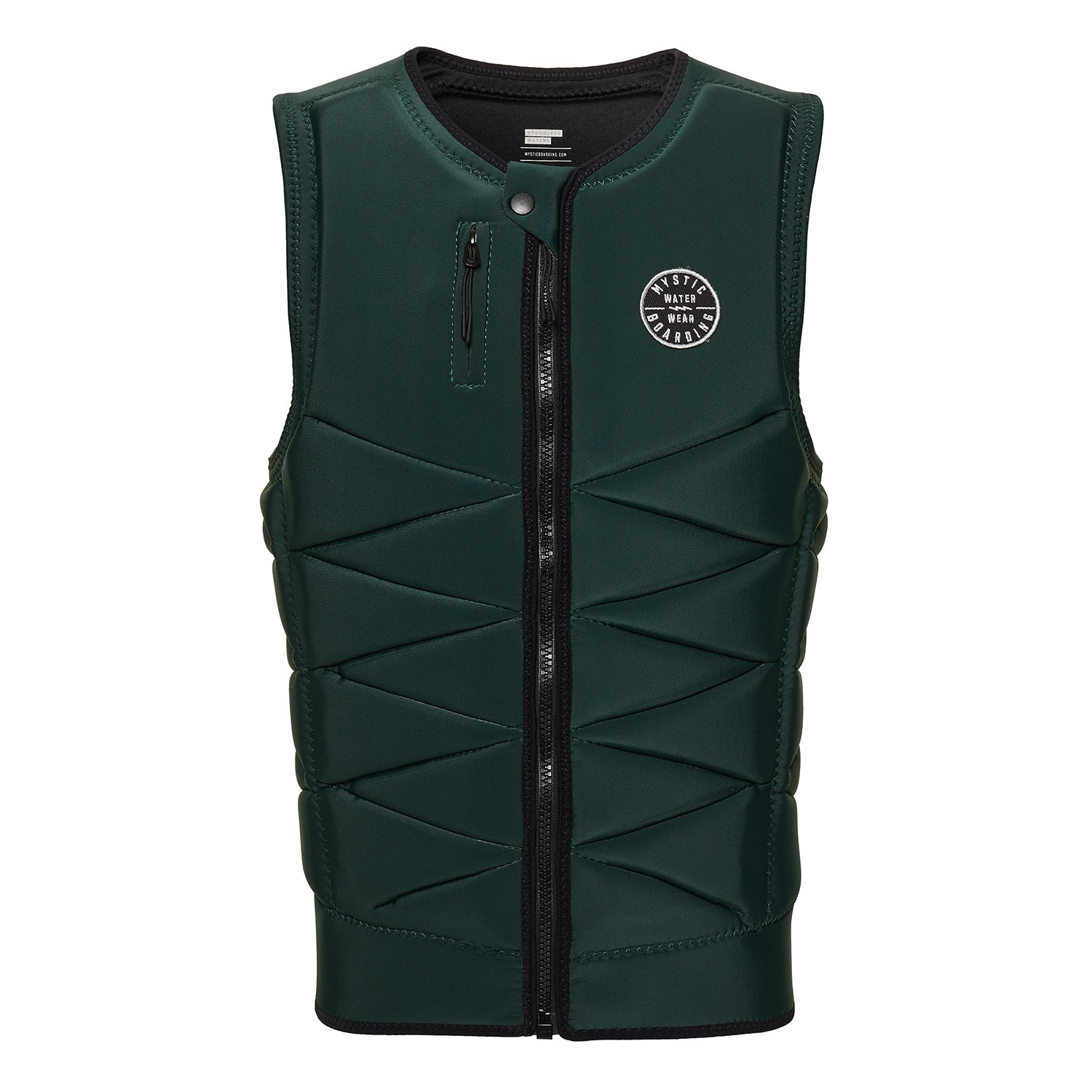  Mystic Outlaw Wake Boarding Front-Zip Impact Vest - Dark Leaf