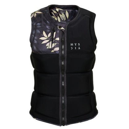  Mystic Womens Dazzled Wake Boarding Front-Zip Impact Vest - Black