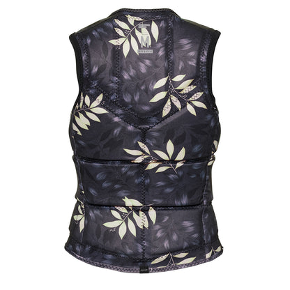  Mystic Womens Dazzled Wake Boarding Front-Zip Impact Vest - Black