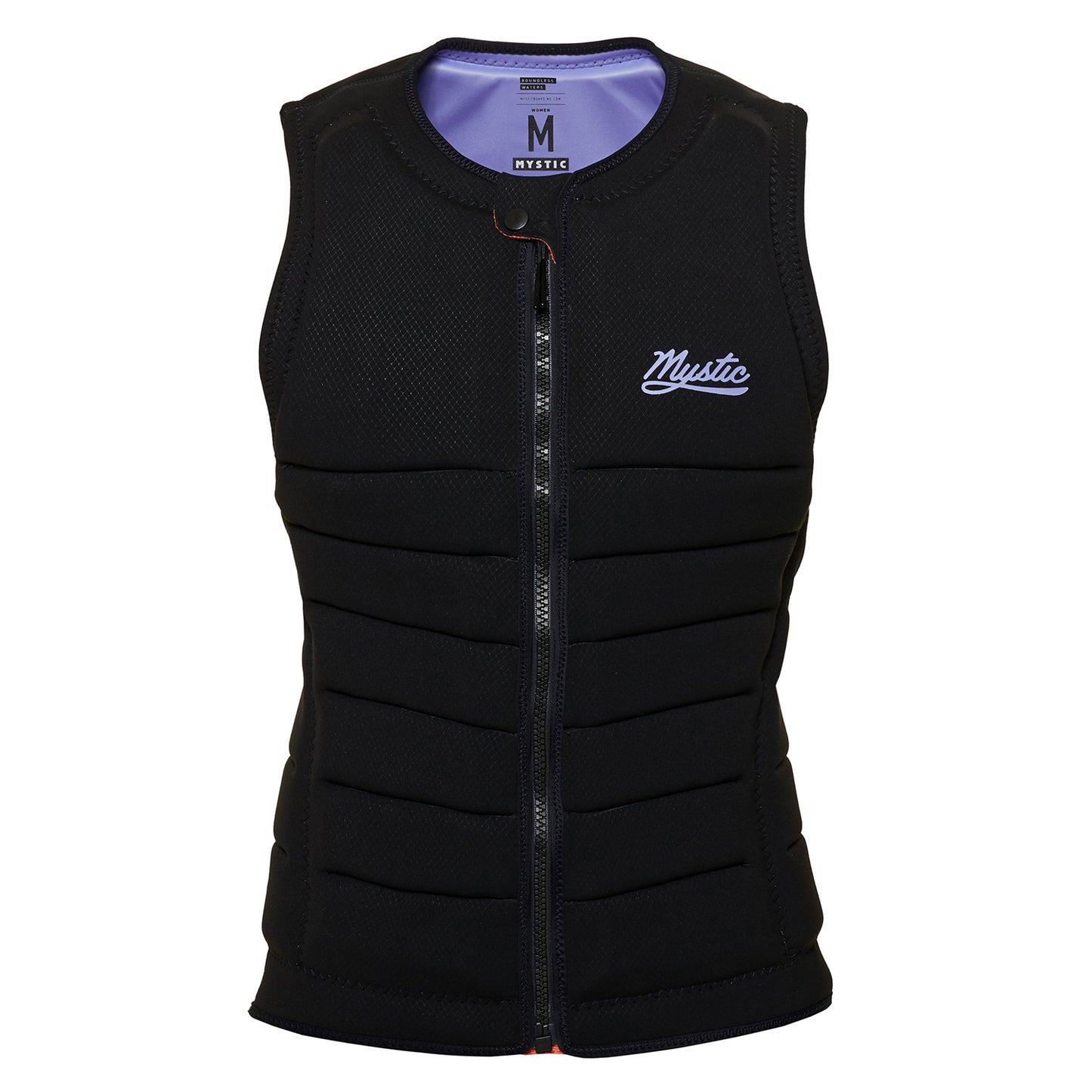  Mystic Womens Juice Wake Boarding Front-Zip Impact Vest - Black/Purple
