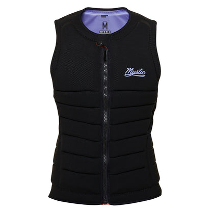  Mystic Womens Juice Wake Boarding Front-Zip Impact Vest - Black/Purple