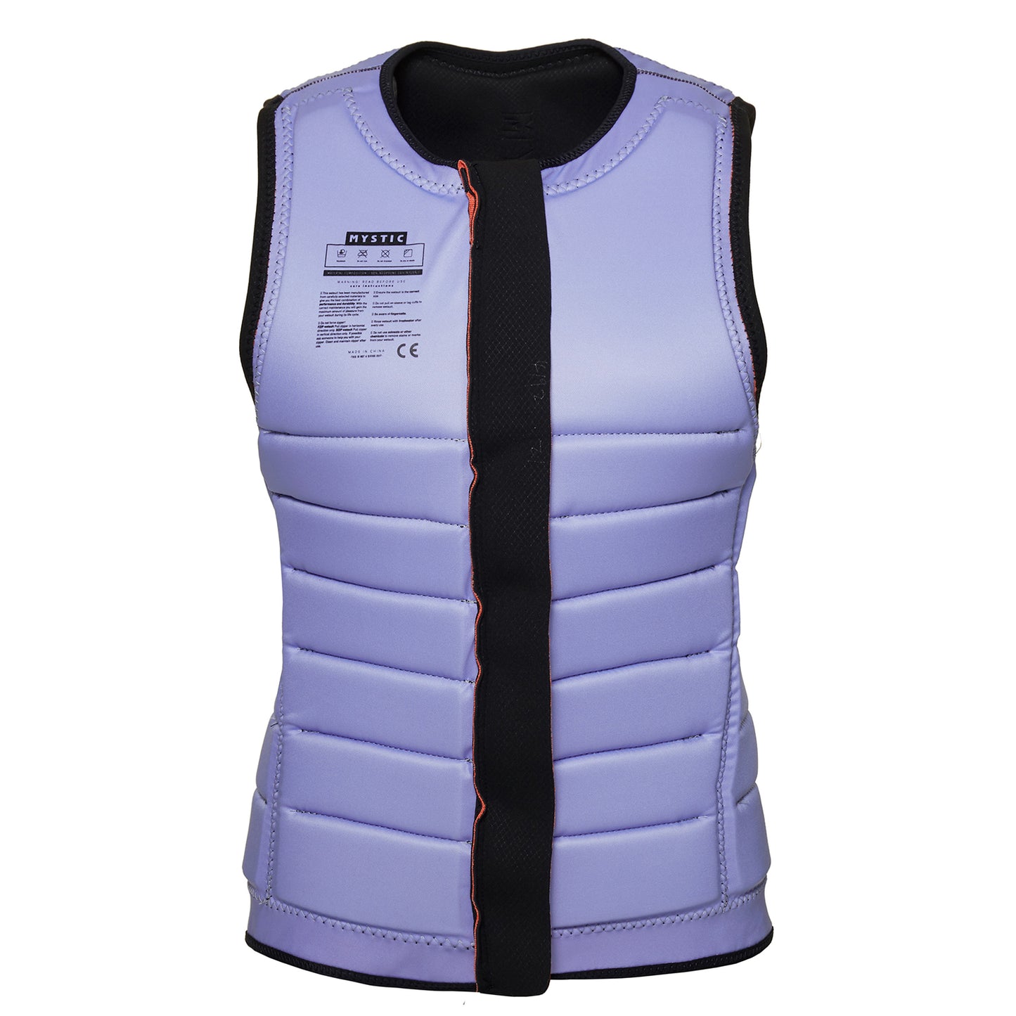  Mystic Womens Juice Wake Boarding Front-Zip Impact Vest - Black/Purple