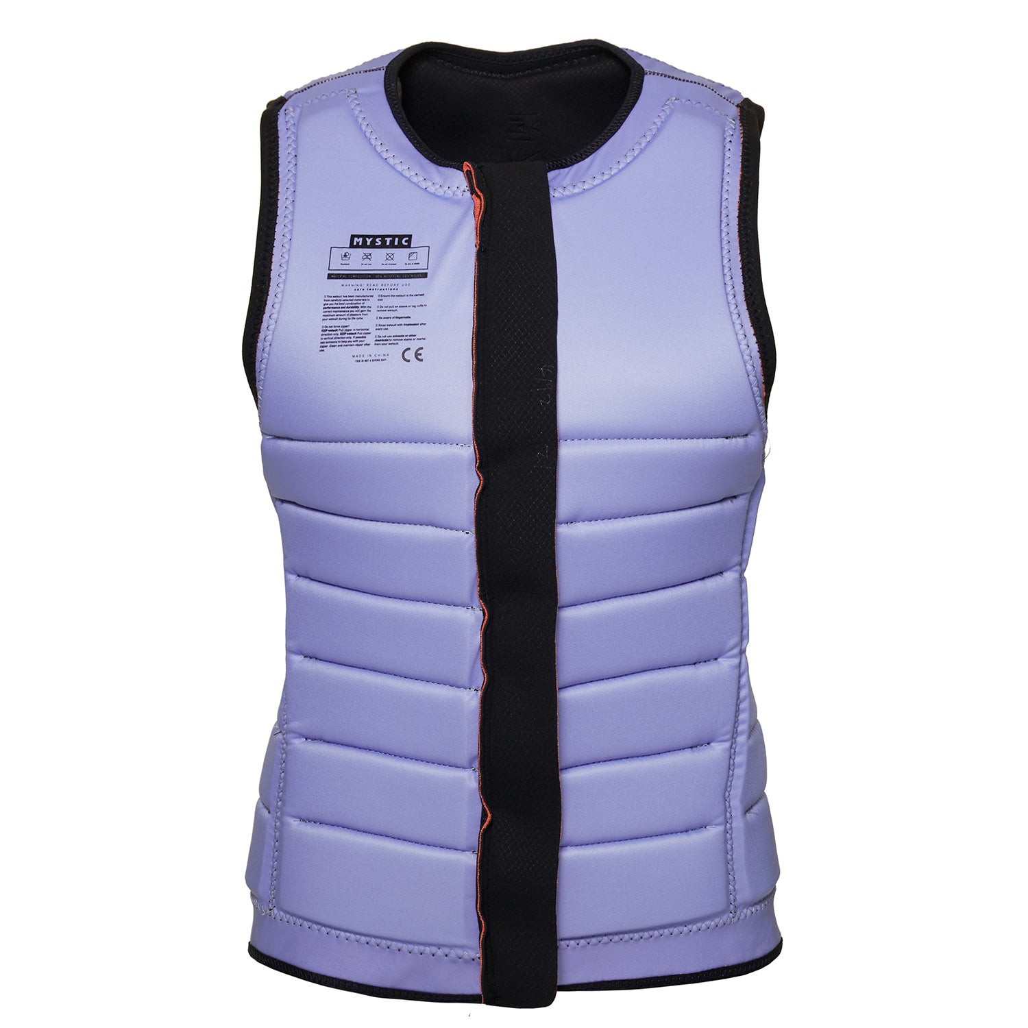  Mystic Womens Juice Wake Boarding Front-Zip Impact Vest - Black/Purple