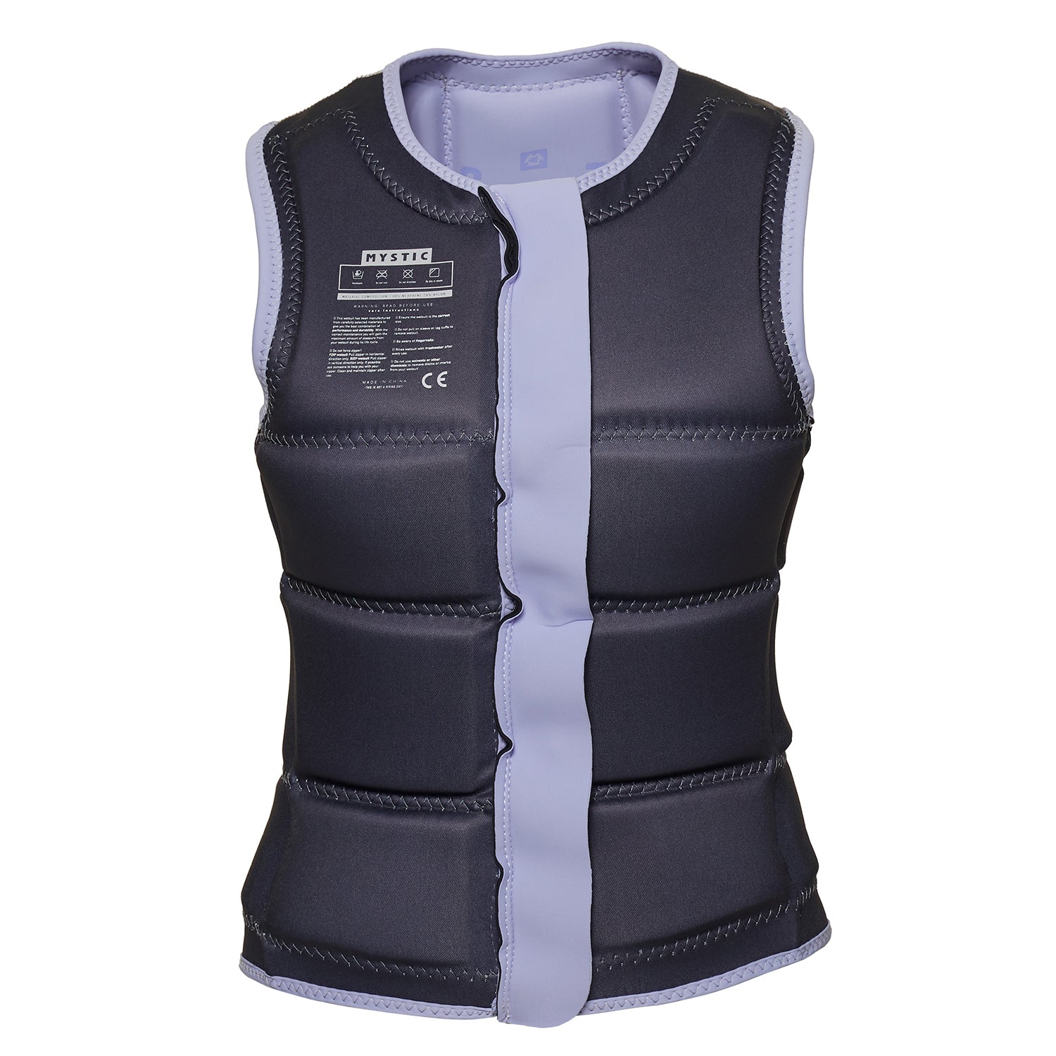  Mystic Womens Star Wake Boarding Front-Zip Impact Vest - Pastel Lilac