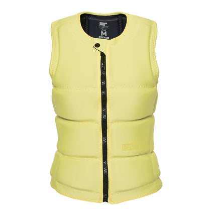 Mystic Womens Star Wake Boarding Front-Zip Impact Vest - Pastel Yellow