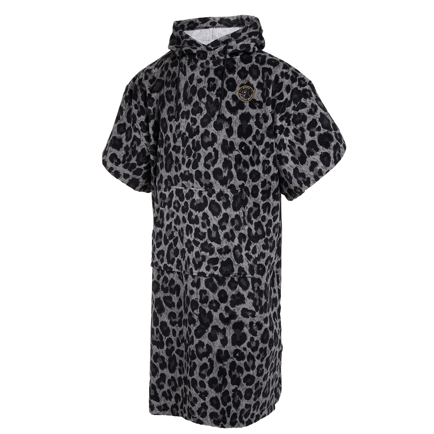  Mystic Velours AOP Poncho - Black