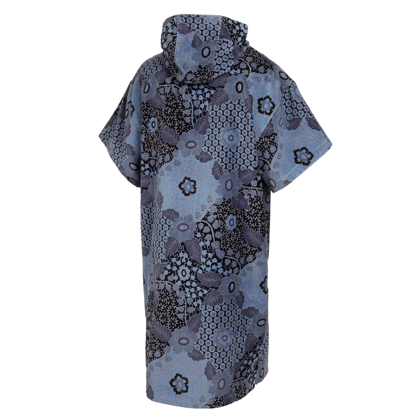  Mystic Velours AOP Poncho - Blue/Black