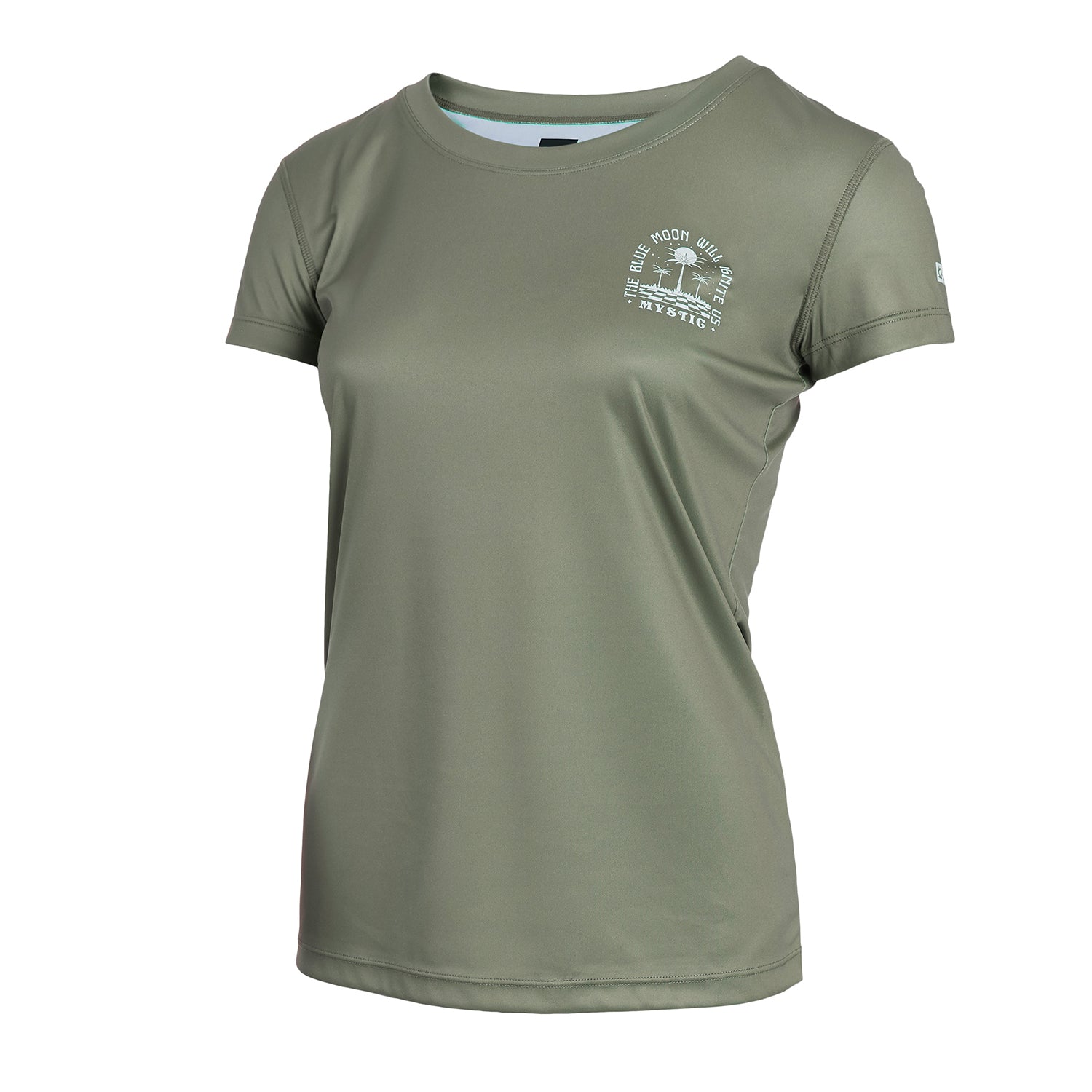  Mystic Womens Ignite Short-Sleeve Rashvest - Olive Green