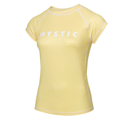  Mystic Womens Star Short-Sleeve Rashvest - Pastel Yellow
