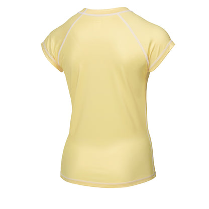  Mystic Womens Star Short-Sleeve Rashvest - Pastel Yellow