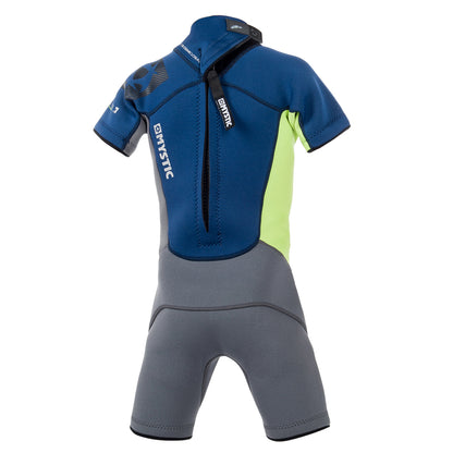  Mystic Kids Star 3/2mm Back-Zip Flatlock Shorty Wetsuit - Navy