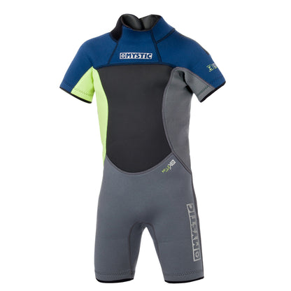  Mystic Kids Star 3/2mm Back-Zip Flatlock Shorty Wetsuit - Navy